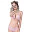 Magic Wire Seamless Cross Back Bra Set - Pink