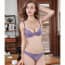 Racerback Soft Padded Ornate Lace Balcony Bra Set - Purple
