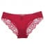 Luxury Cotton Crochet Lace edge Panties - Red