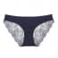 Silky Scallop Lace Back Seamless Panty - Navy