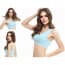 Front Cross Side Buckle Lace Adjustable Wireless Padded Bra - Petite to Plus Size S to XXL - Turquoise