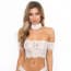 Strapless Off Shoulder Midriff Eyelash Lace Tube Bra