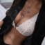 Elastic Lace Light and Breathable Chic Buckle High Embroidery Bra - White