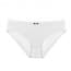 Breathable Nylon Solid Low Waist Brief - white