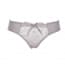 Low Rise Floral Lace Satin Thongs  - White