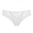 Floral Crochet Lace & Mesh Low Rise Panties - White