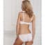 Ultra-Thin Embroidered Non-Padded Wired Balcony Bra Set - White