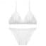 Ultra-Thin Geometric Lace Wireless Bralette Set - White