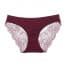 Silky Scallop Lace Back Seamless Panty - Red