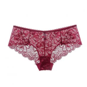 Stretchy Soft Lace Low Rise Panty - Wine